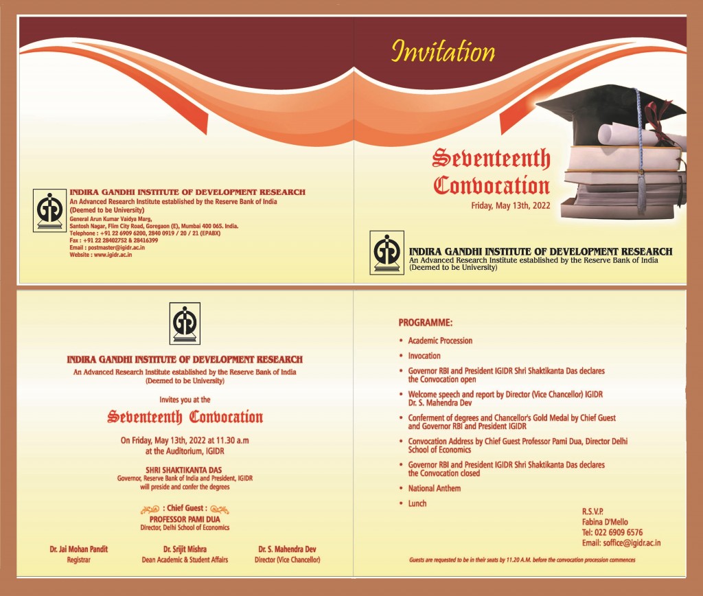 IGIDR Seventeenth Convocation